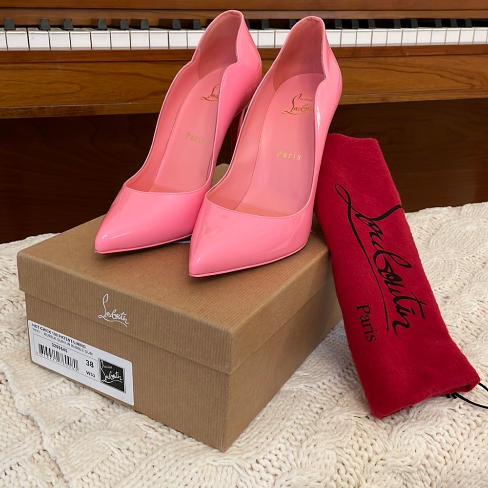 Christian Louboutin Pink Hot Chick Heels 100mm